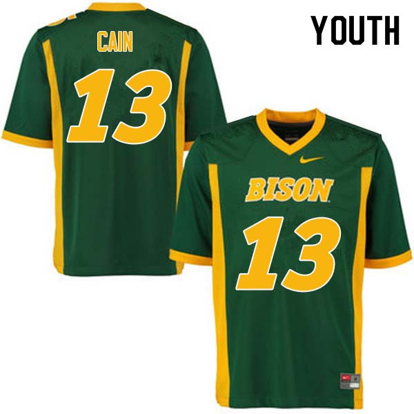 Youth #13 Desmond Cain North Dakota State Bison College Football Jerseys Sale-Green